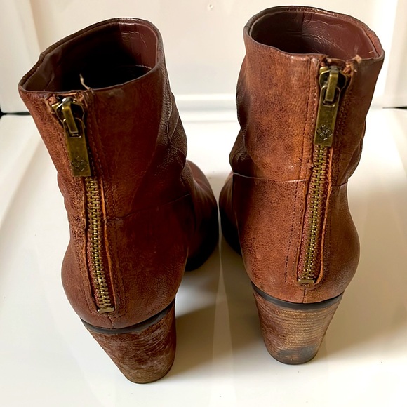 USED Arturo Chiang brown leather booties - Picture 4 of 5
